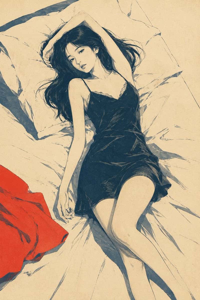 Minimalist Japanese Print AI Art Template