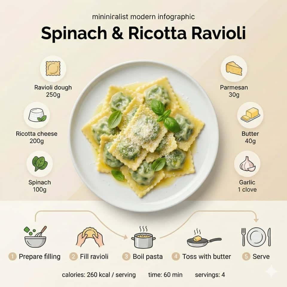 Minimalist Recipe Infographic Template