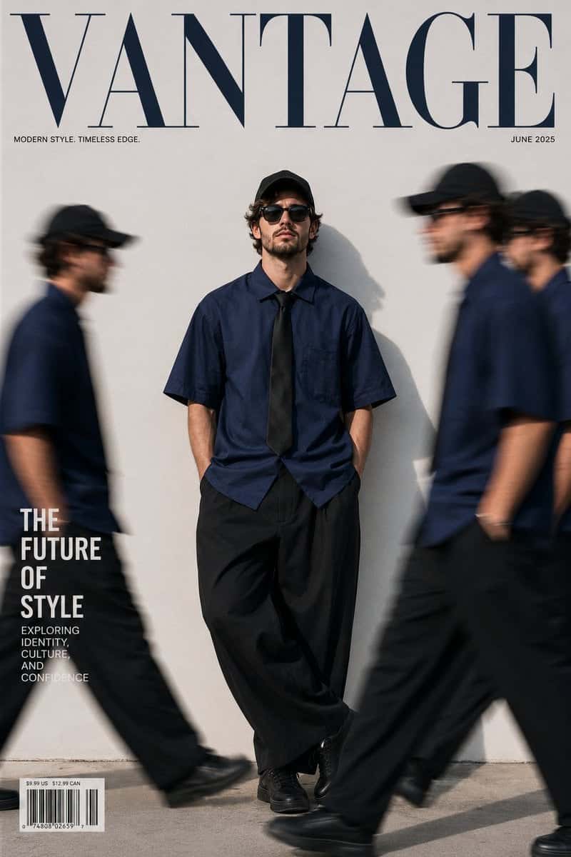 Minimalist Streetwear Fashion Magazine Cover