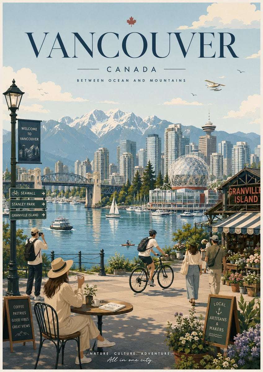 Minimalist Travel Poster Illustration Template