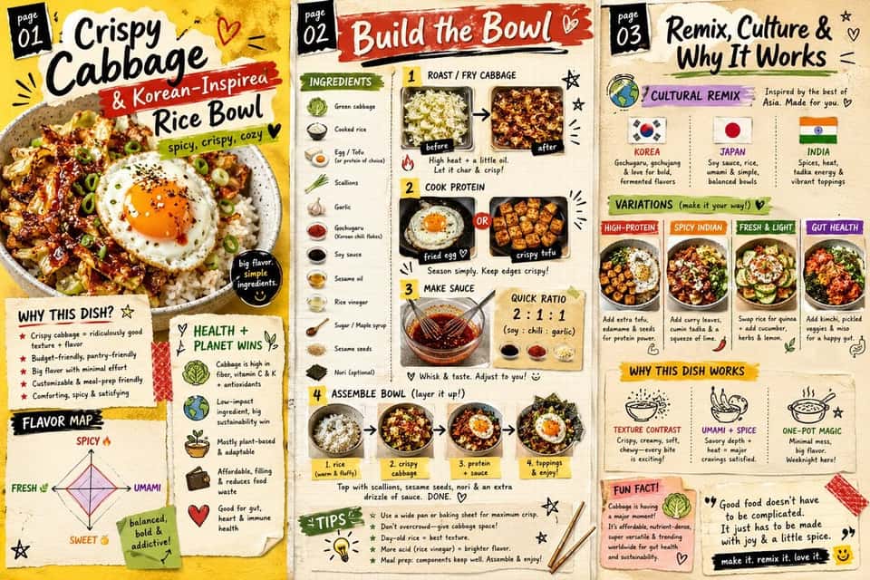 Modern Food Magazine Spread Template