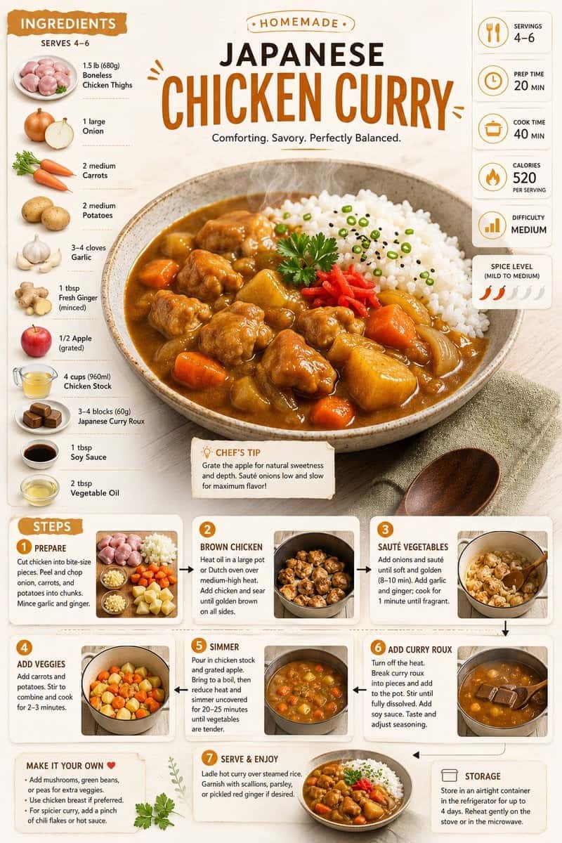Modern Japanese Curry Recipe Infographic