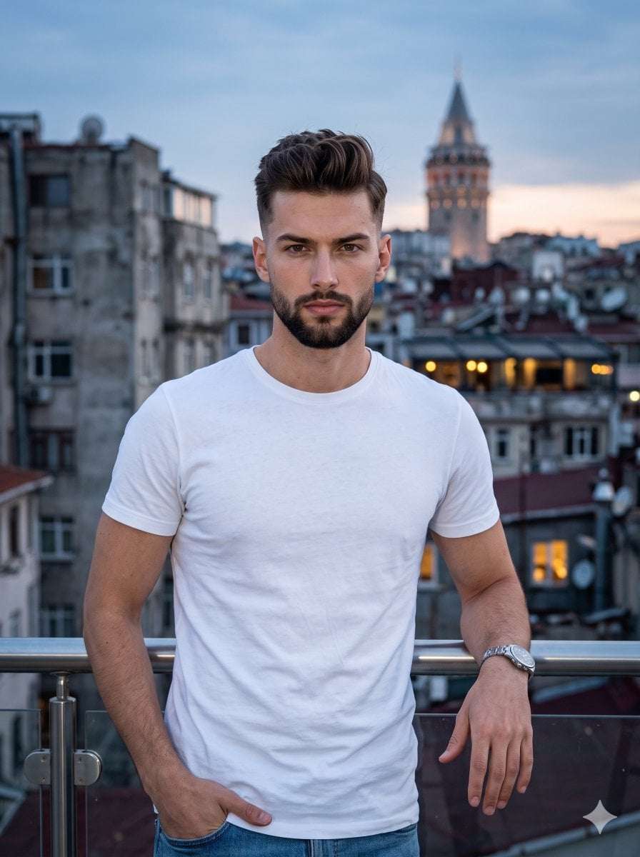 Modern Man Portrait AI Image Template