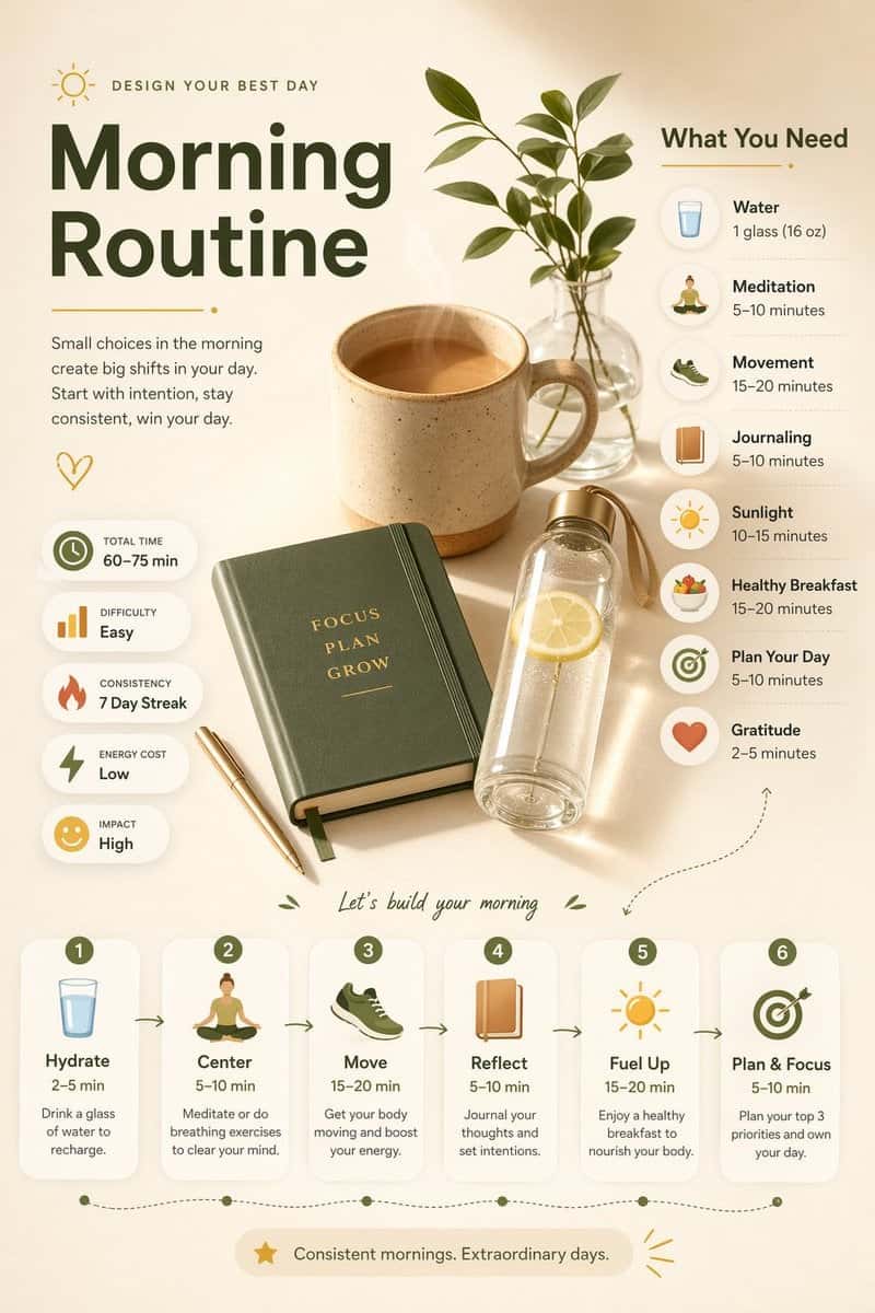 Modern Routine Infographic Template