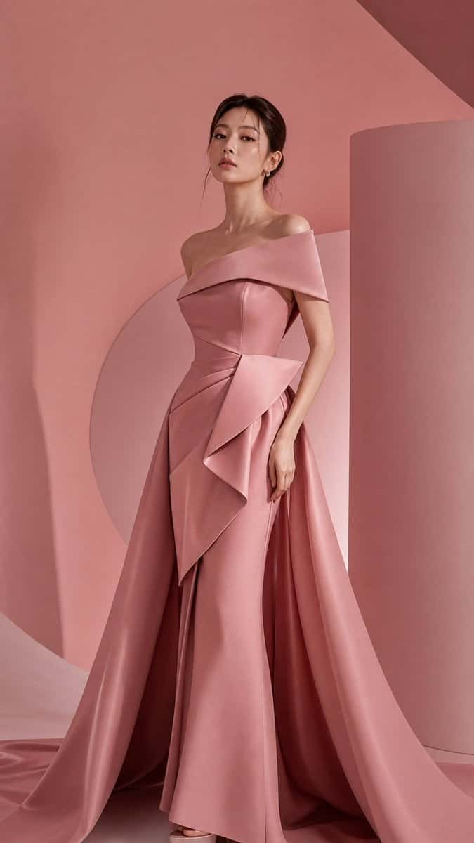 Monochromatic Couture Fashion Portrait