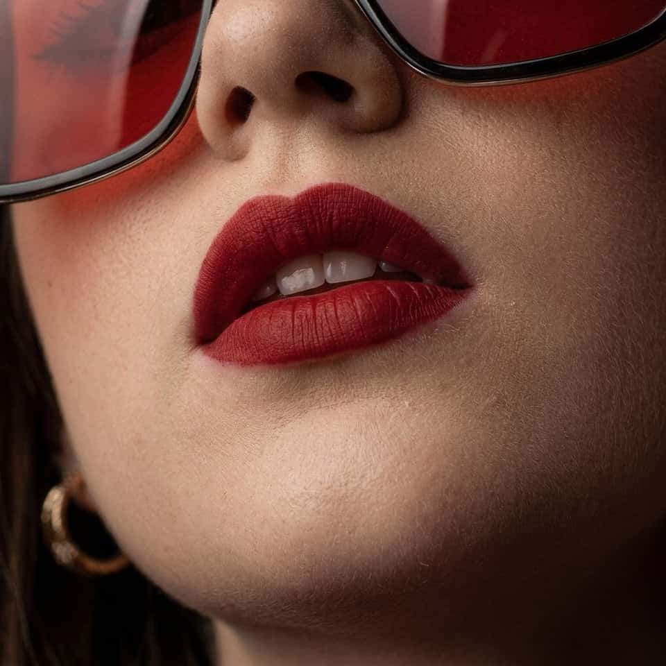 Monochromatic Red Beauty Portrait Template