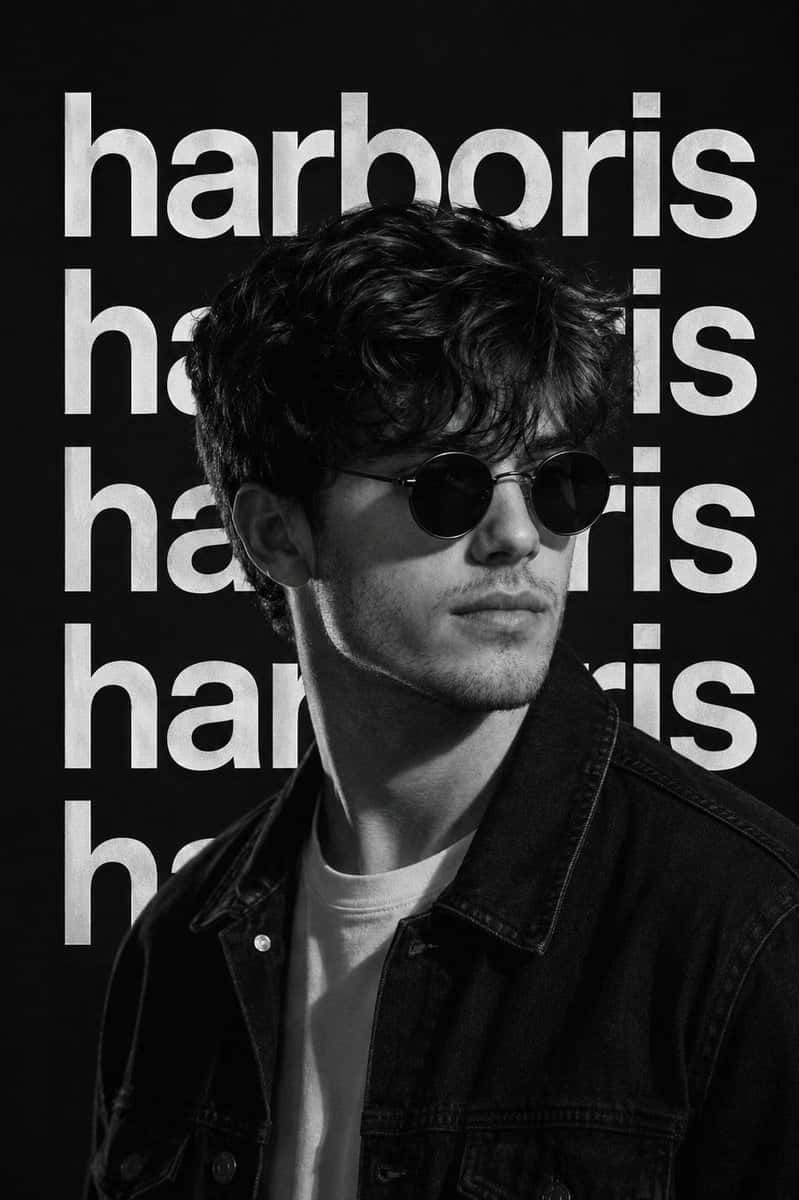 Monochrome Fashion Poster AI Prompt