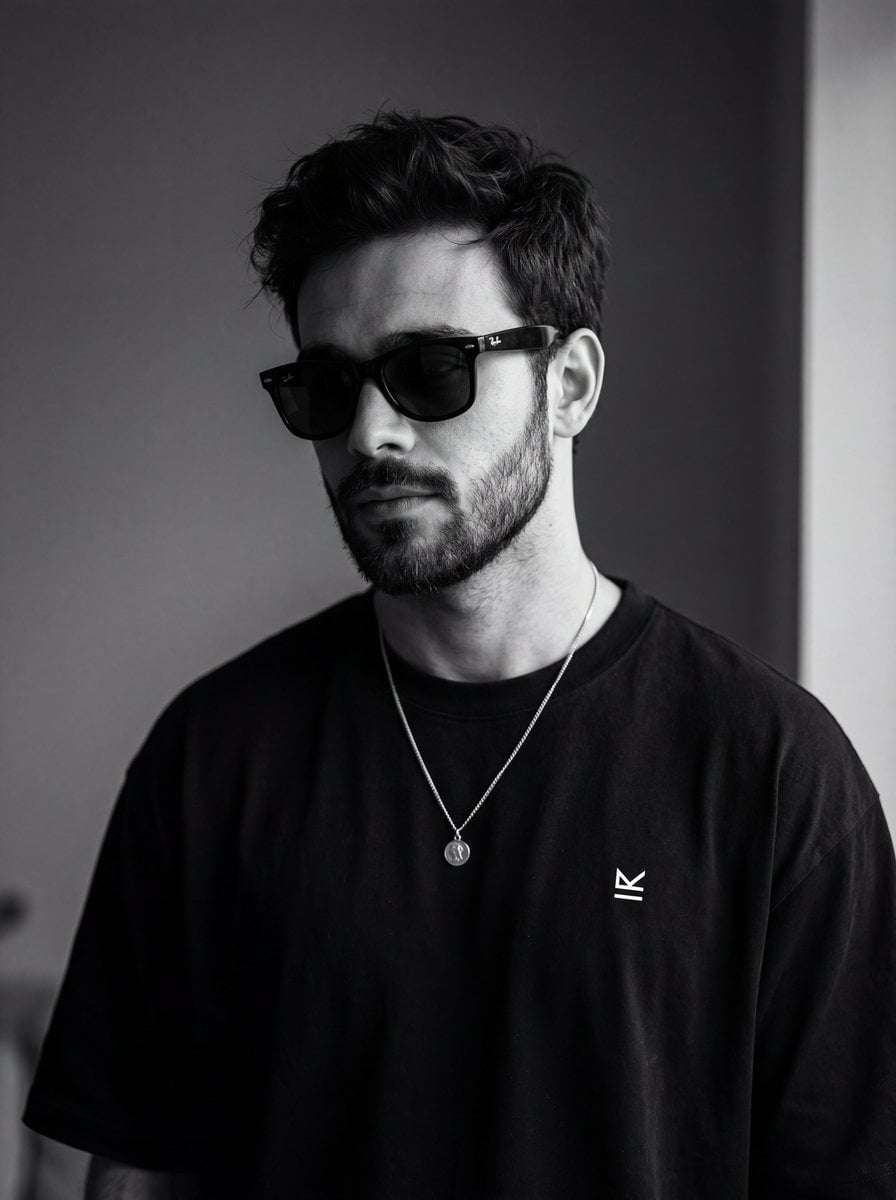 Monochrome Man Fashion Portrait Template