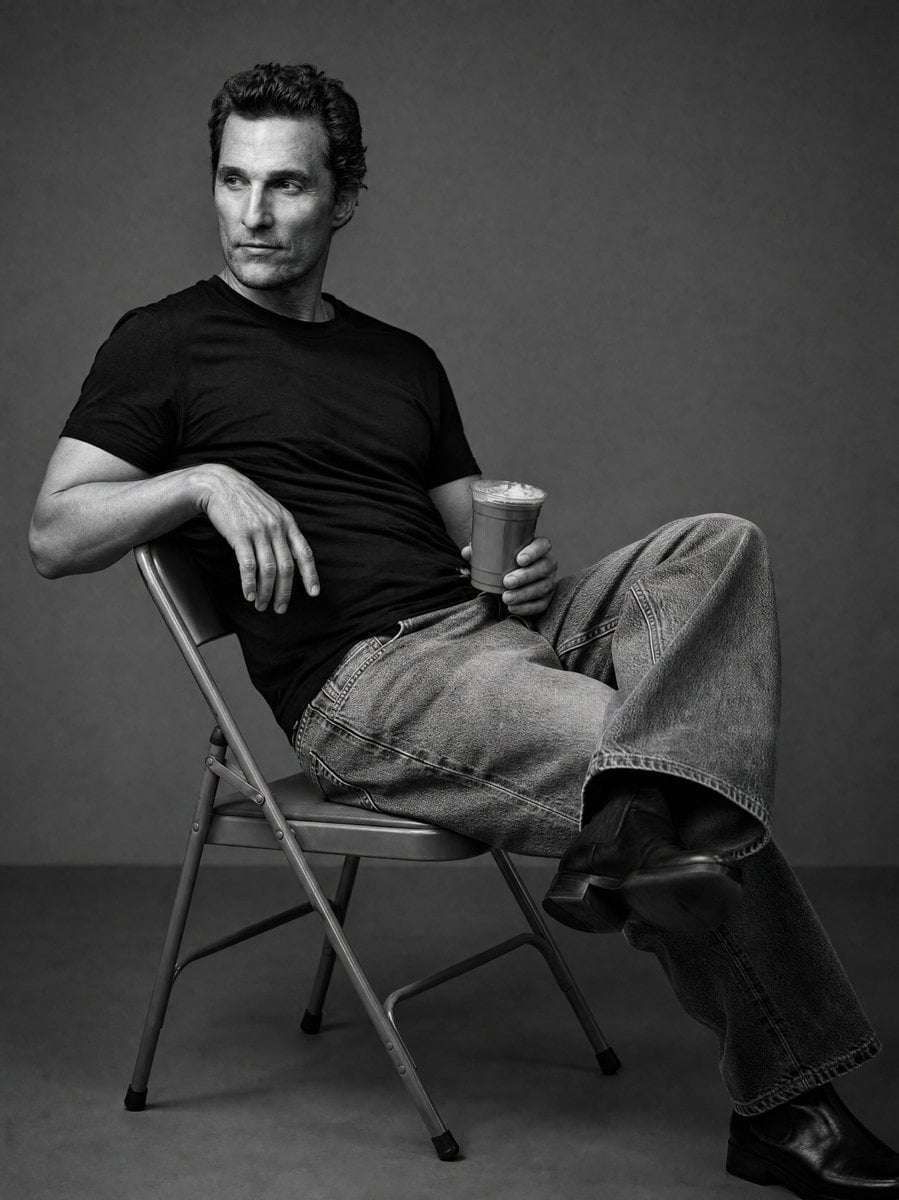 Moody Black White Studio Portrait