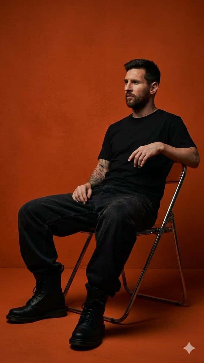 Moody Young Man Studio Portrait