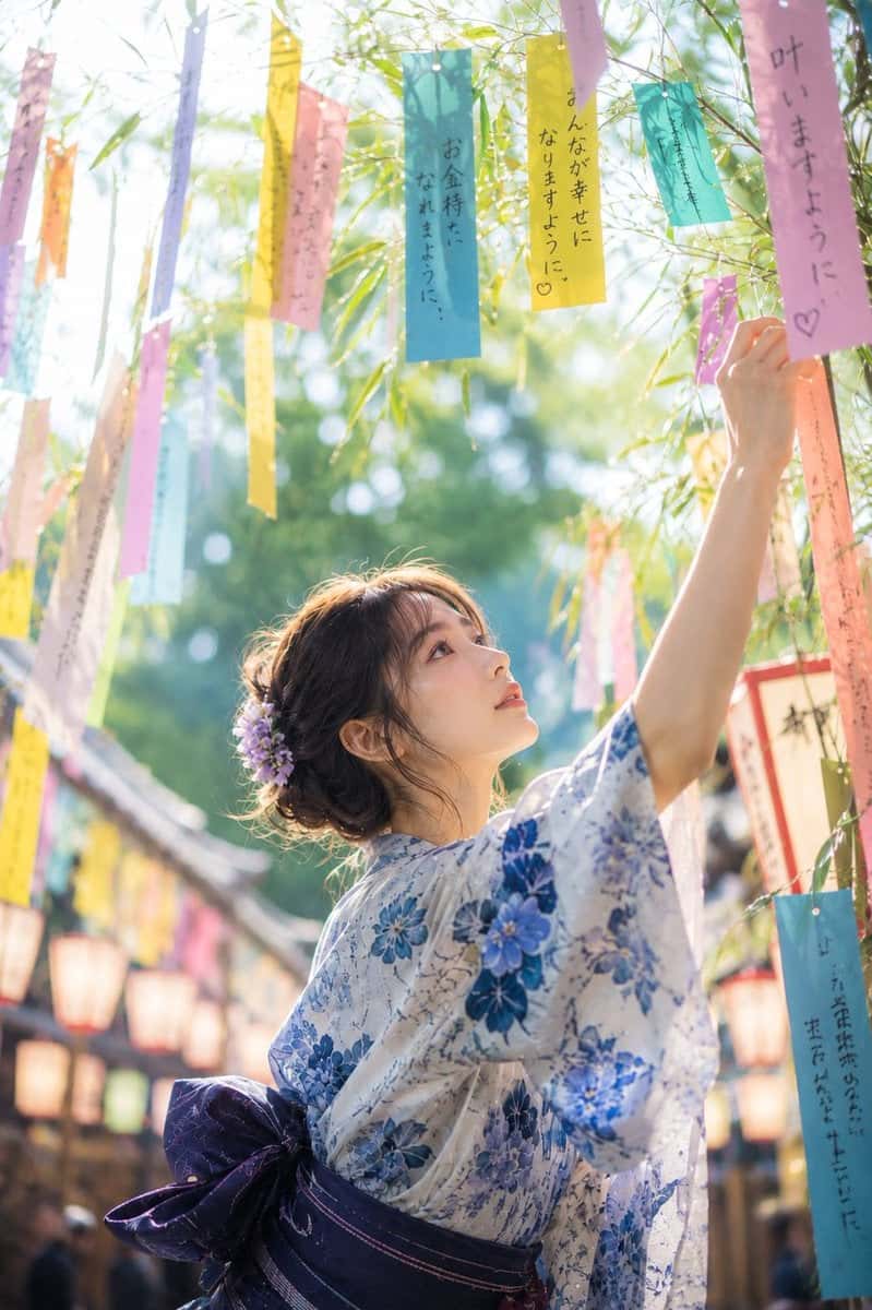Morning Tanabata Woman Portrait