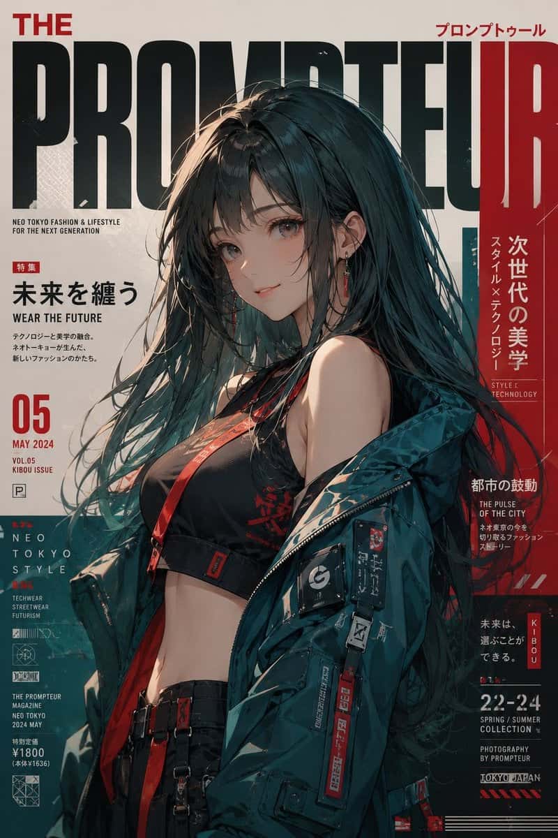 Neo Tokyo Fashion Magazine Cover
