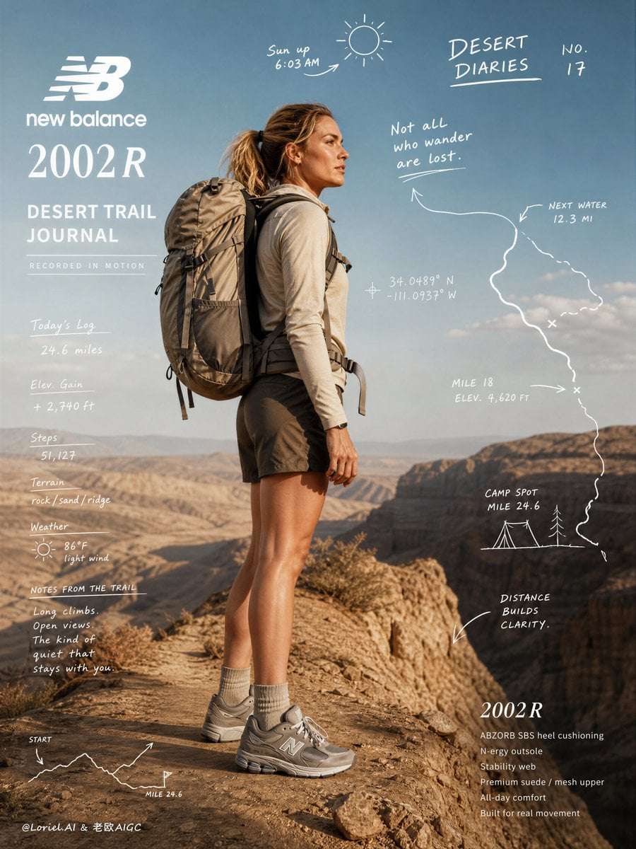 New Balance 2002R Desert Journal Poster