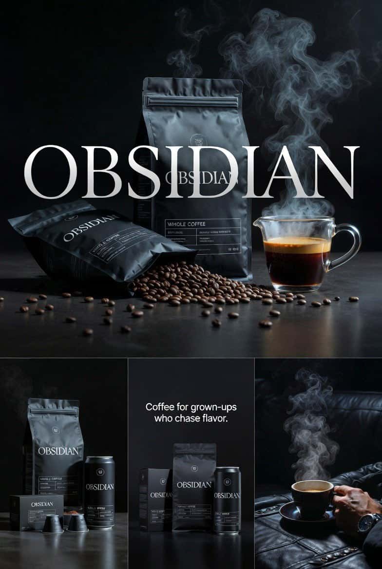 Obsidian Coffee Editorial Image Template