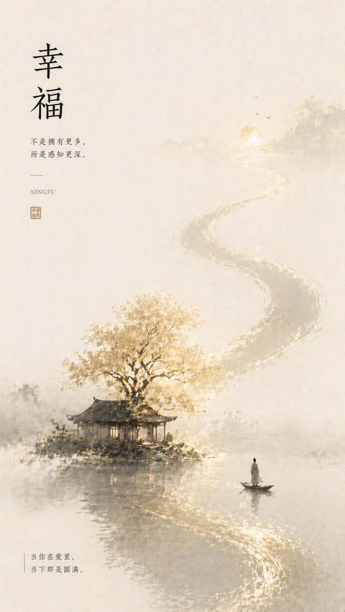 Oriental Emotion Visual Poster Template