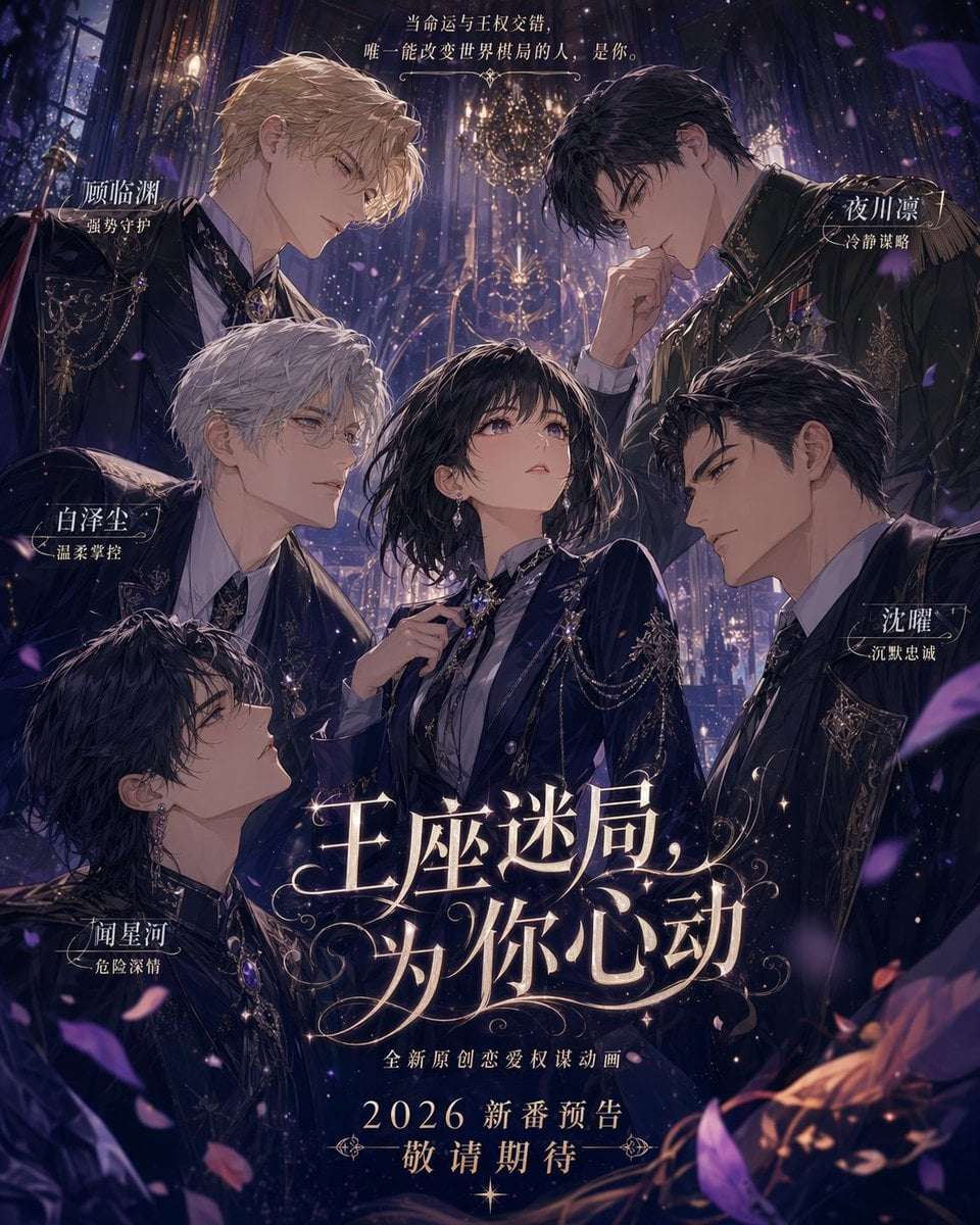 Otome Game Poster AI Art Template