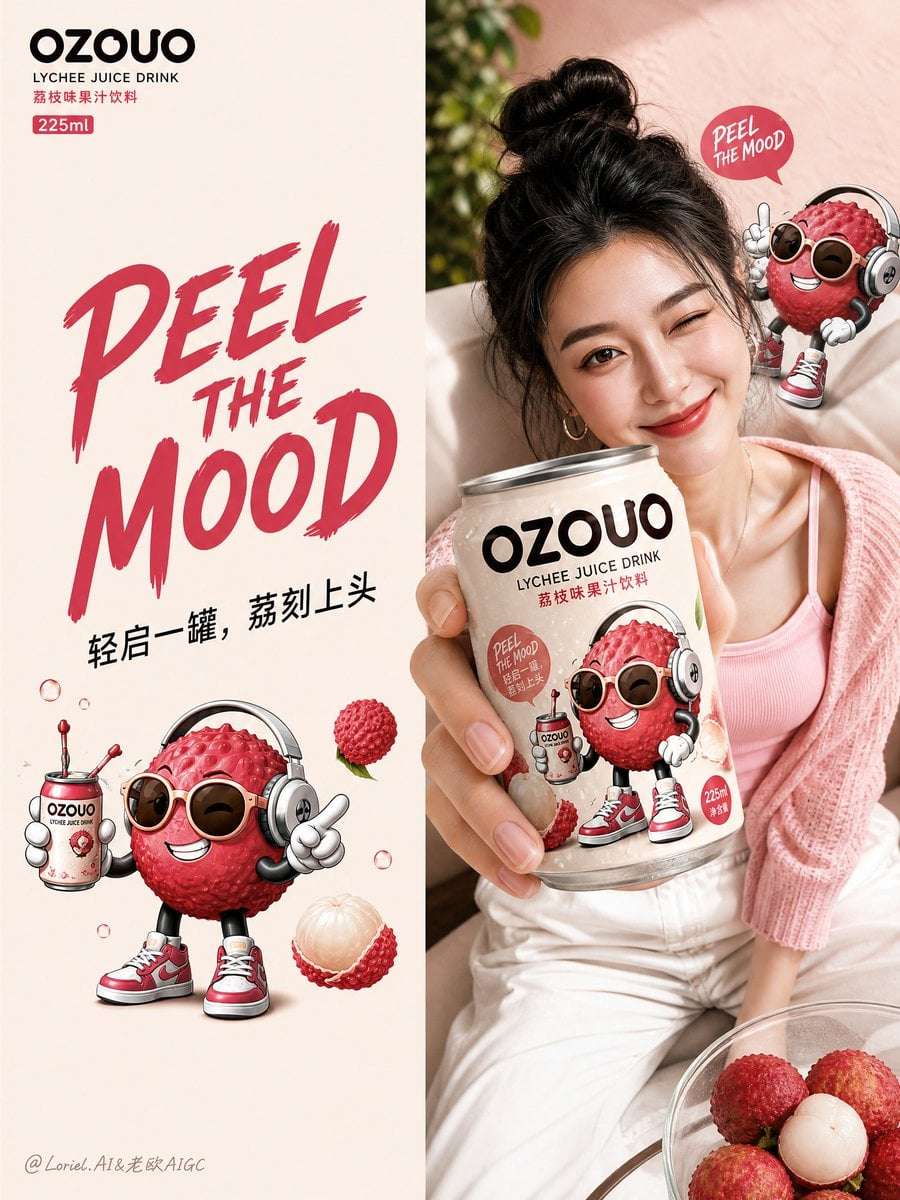 OZOUO Lychee Brand Retail Application Board