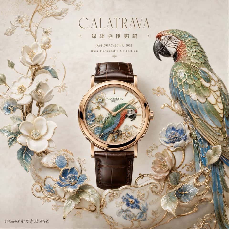 Patek Philippe Calatrava Porcelain Aviary Poster
