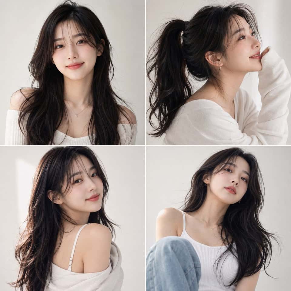 Photorealistic Korean Beauty Portrait Template