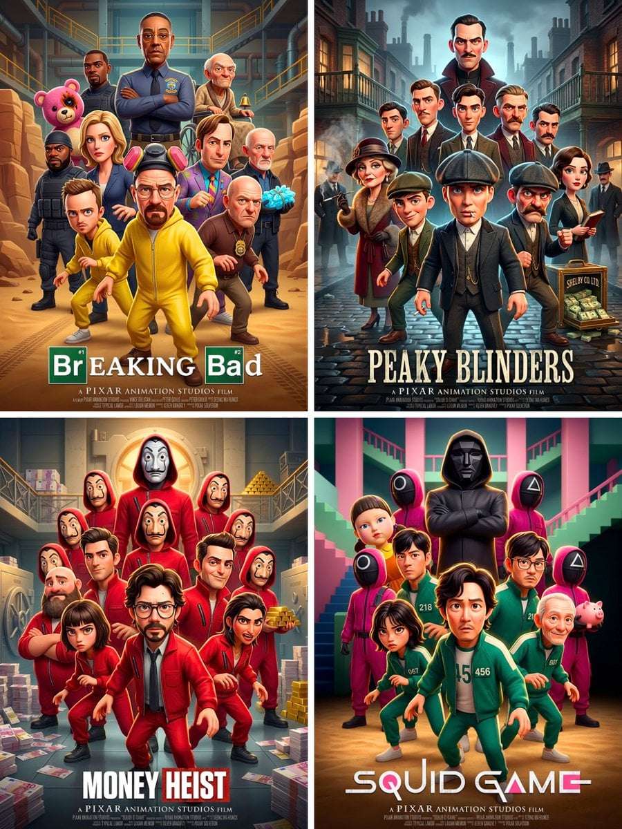 Pixar Movie Poster AI Prompt Template