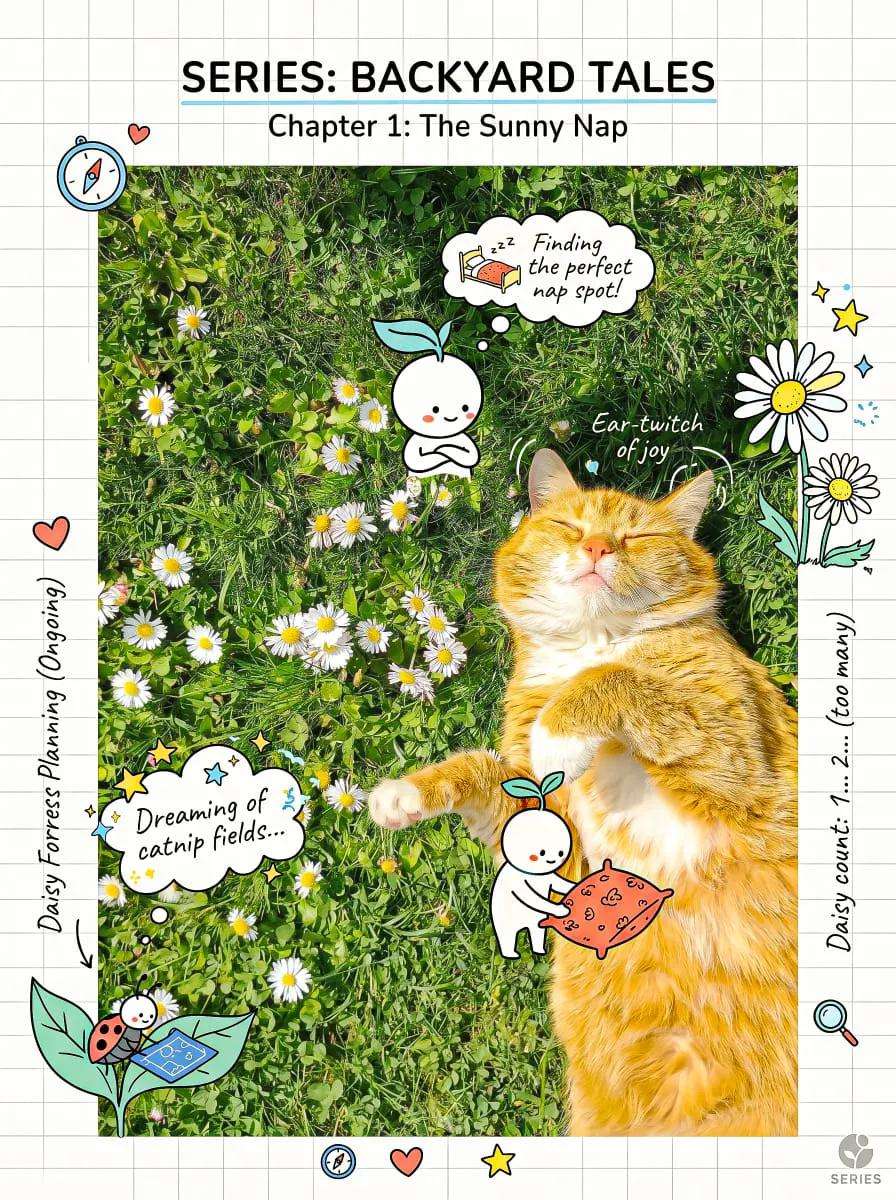 Playful Doodle Subject AI Image Template