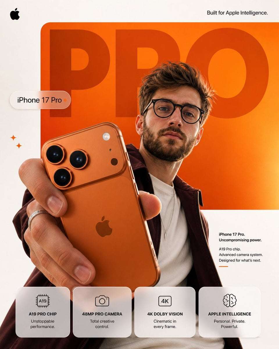 Premium iPhone 17 Pro Ad Poster