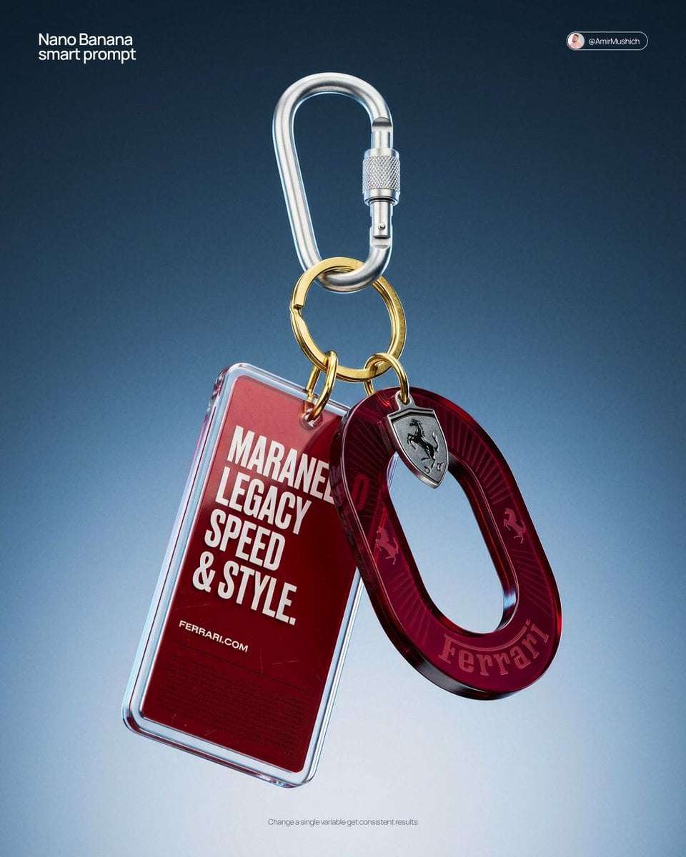 Premium Keychain CGI Product Photography