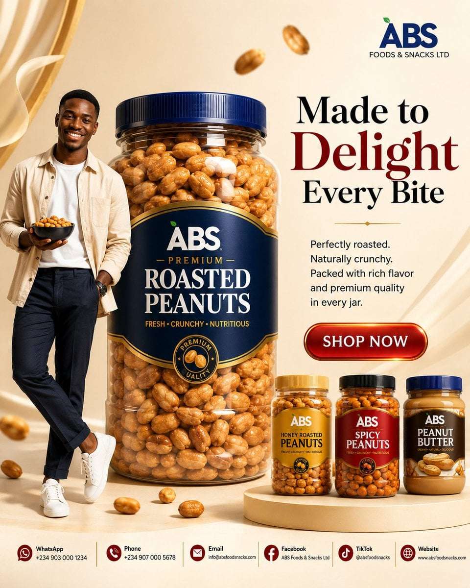 Premium Roasted Peanuts Advertisement Design
