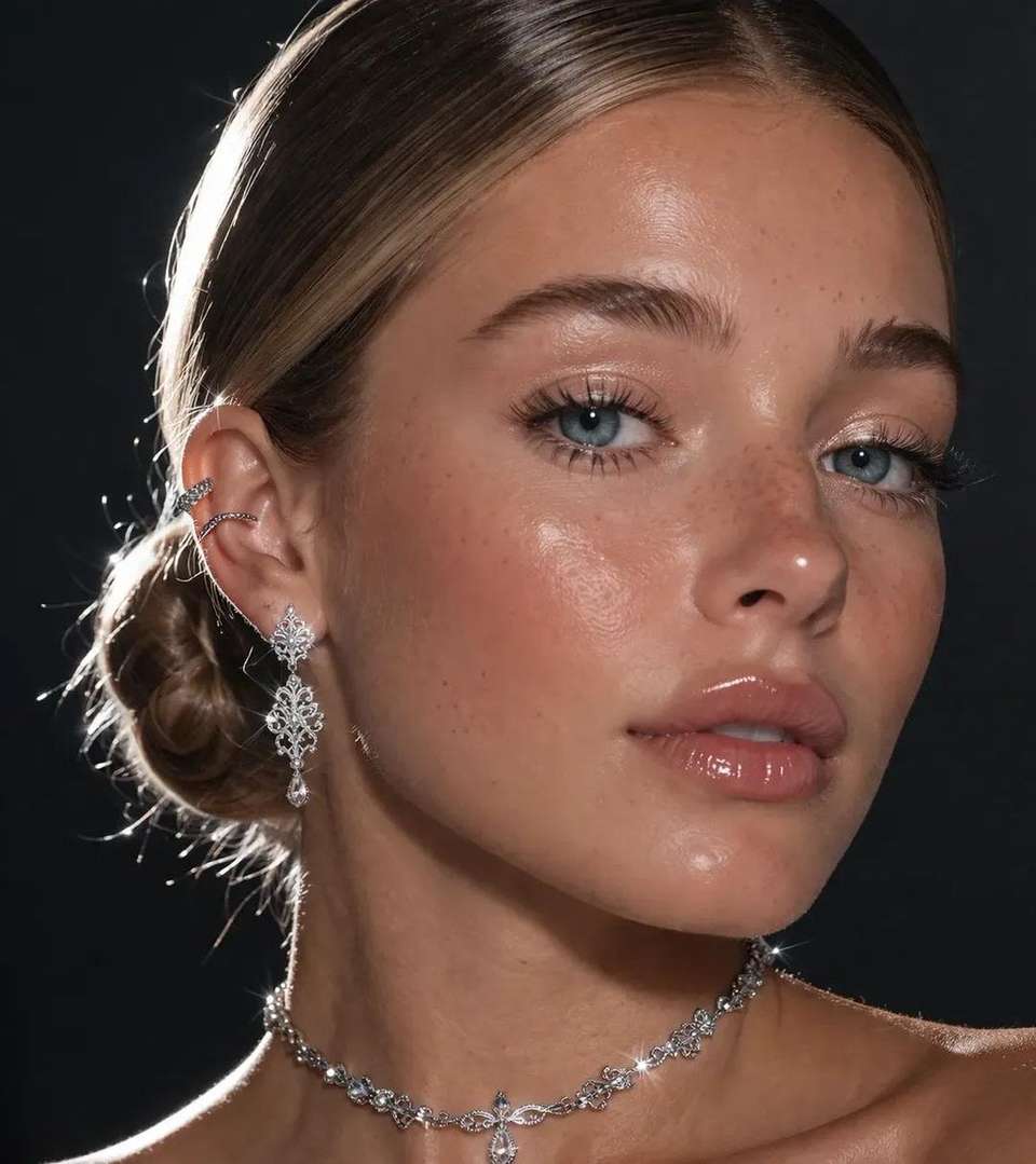 Pretty Lady Extreme Close Up Jewelry