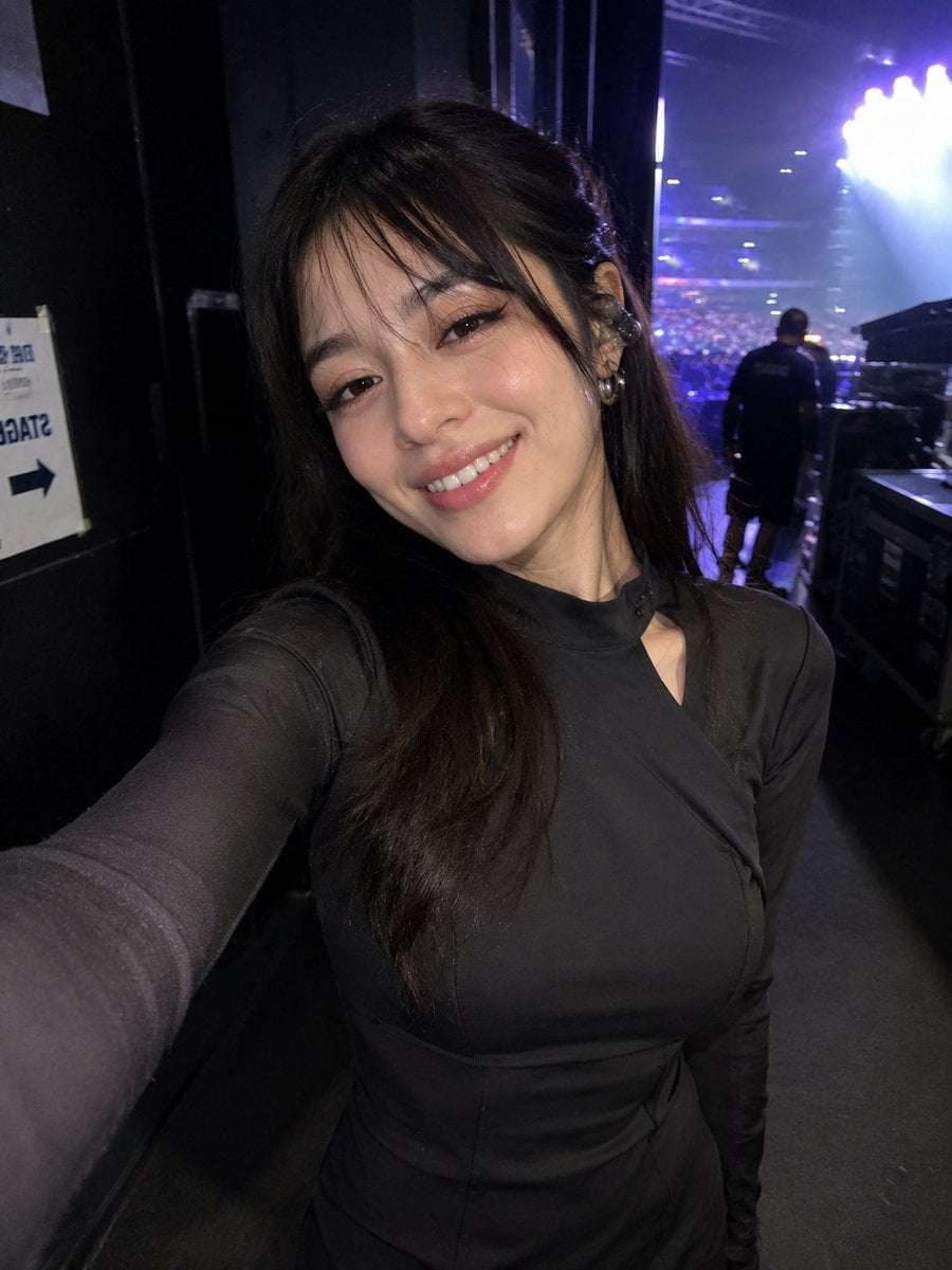 Realistic iPhone Selfie Concert Backstage