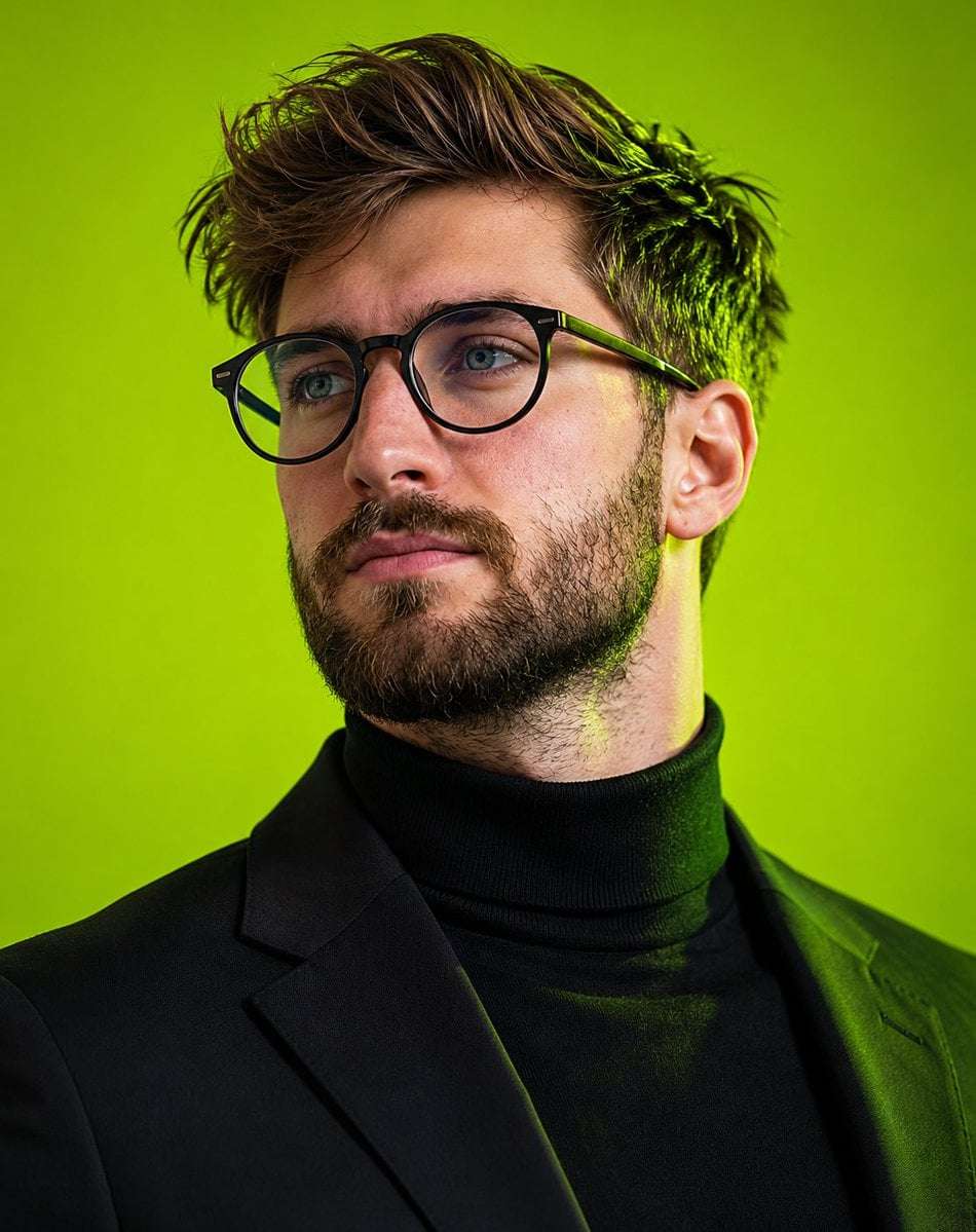 Realistic Man Portrait Template