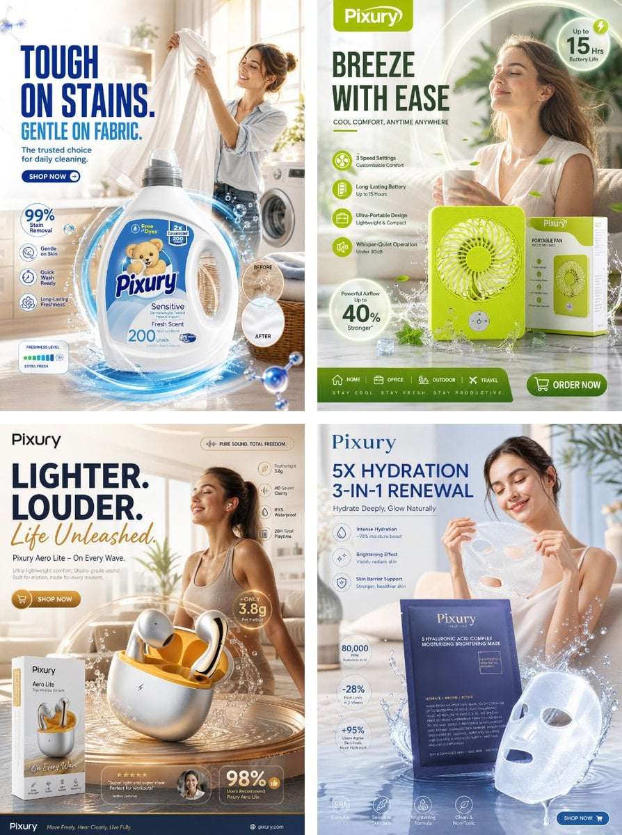 Realistic Product Photography Social Media Template