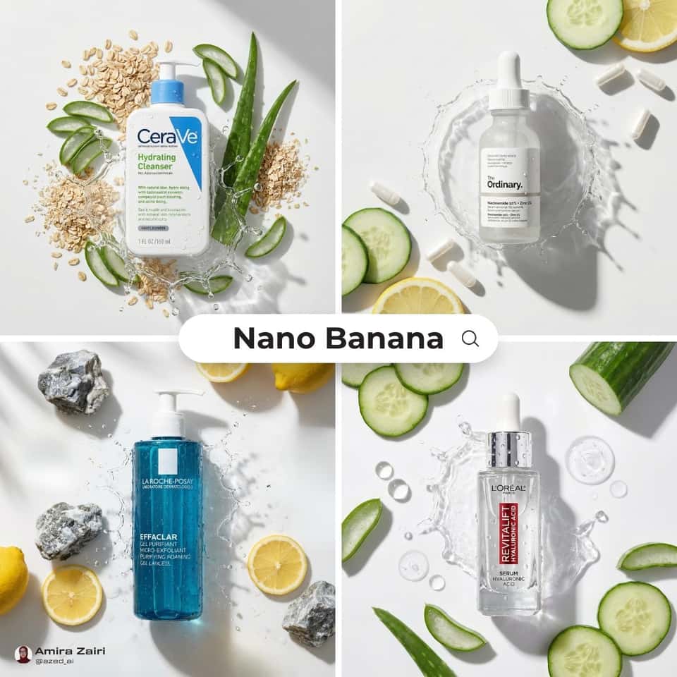 Realistic Skincare Product Photography Template