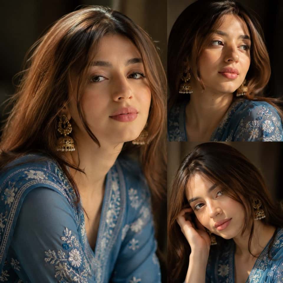 Realistic South Asian Woman Portrait Collage
