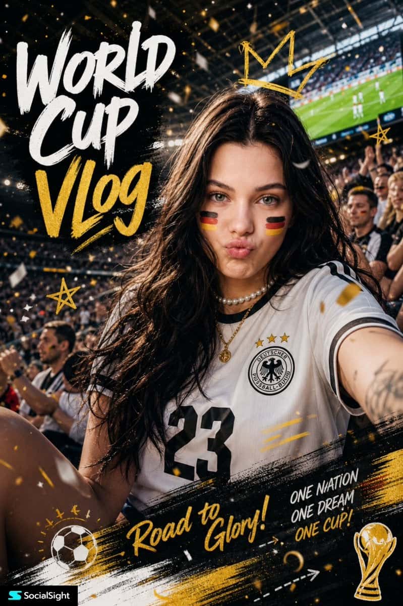 Realistic Sports Fan Portrait Poster