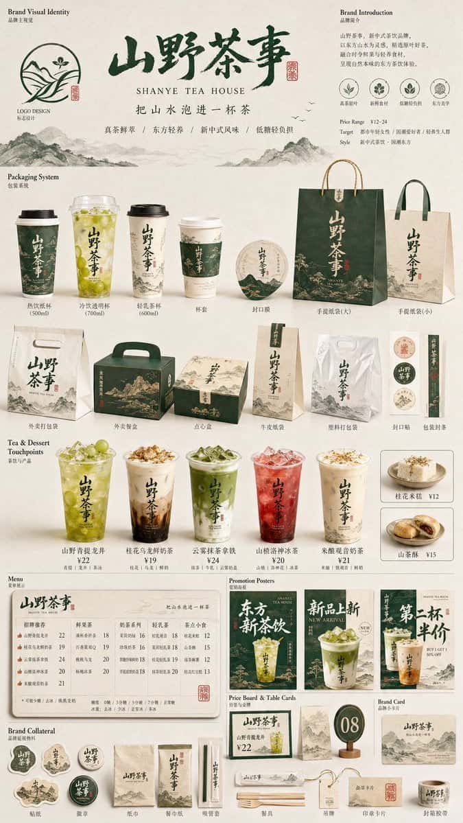Restaurant Brand Visual System Mockup