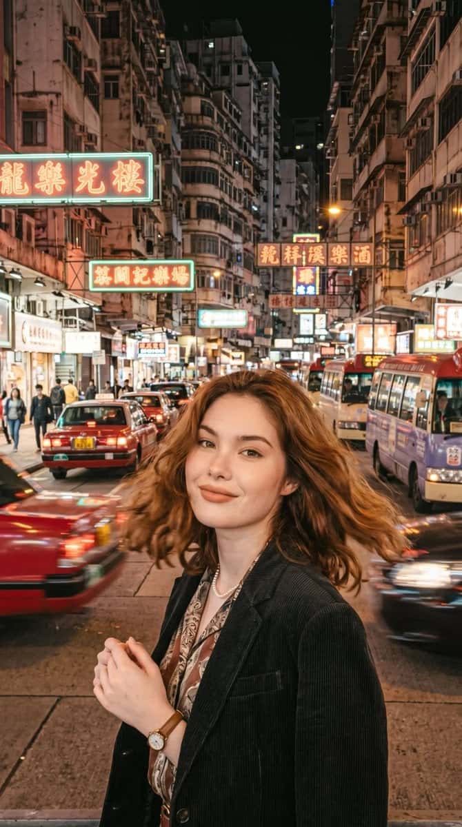 Retro Hong Kong Portrait AI Image Prompt