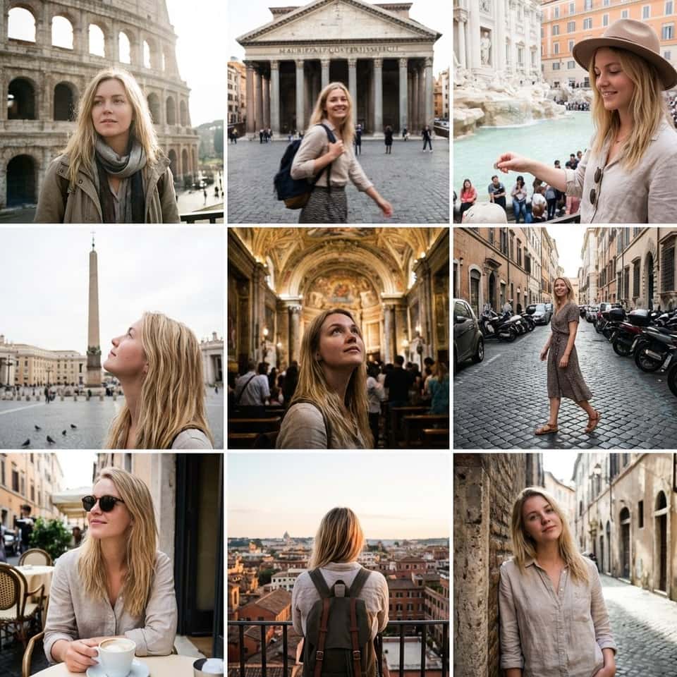 Rome Travel Instagram Grid Prompt