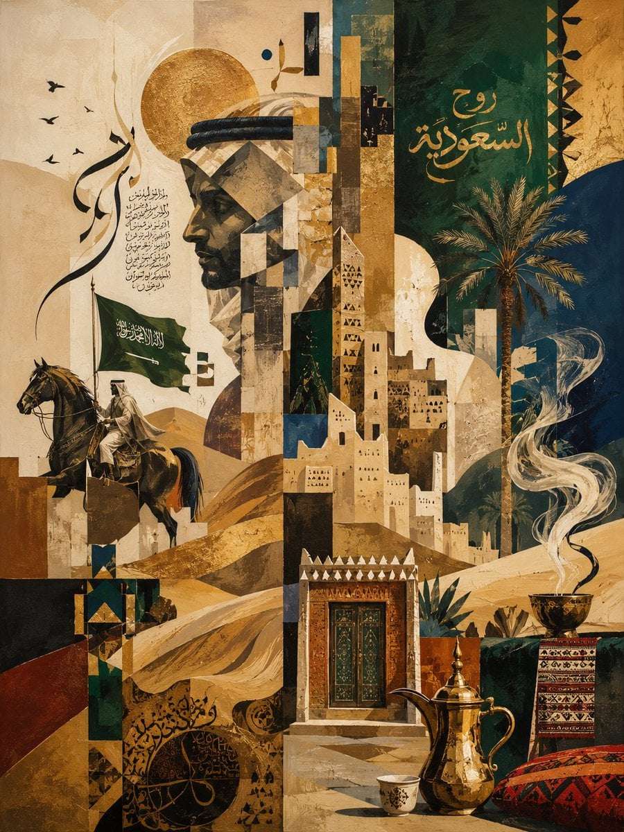 Saudi Abstract Art Gallery Template