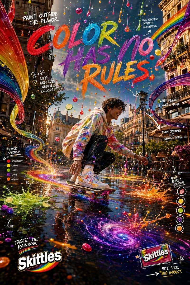 Skittles Flavor Storm AI Art Prompt