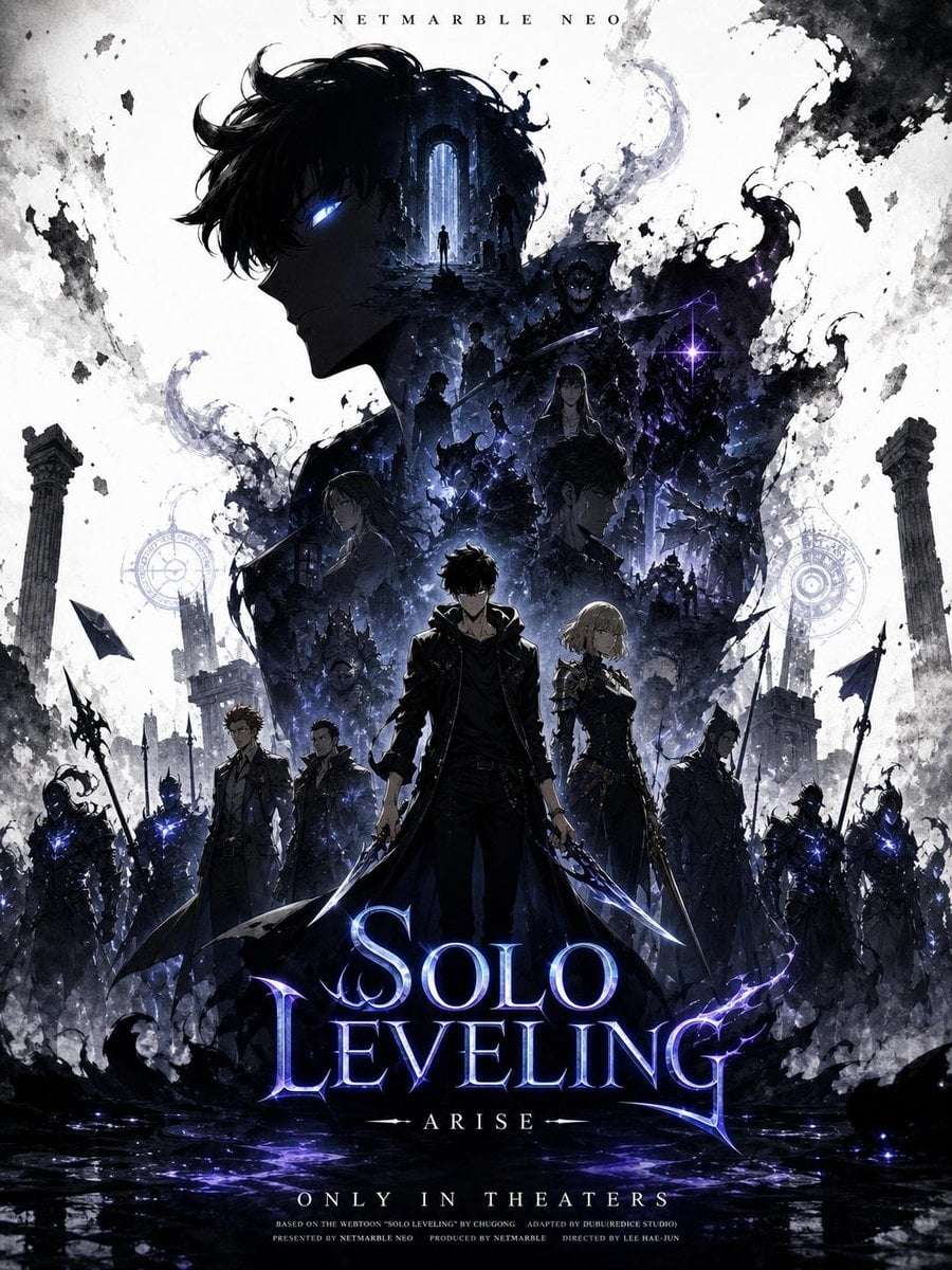 Solo Leveling Sung Jin-Woo Poster Template