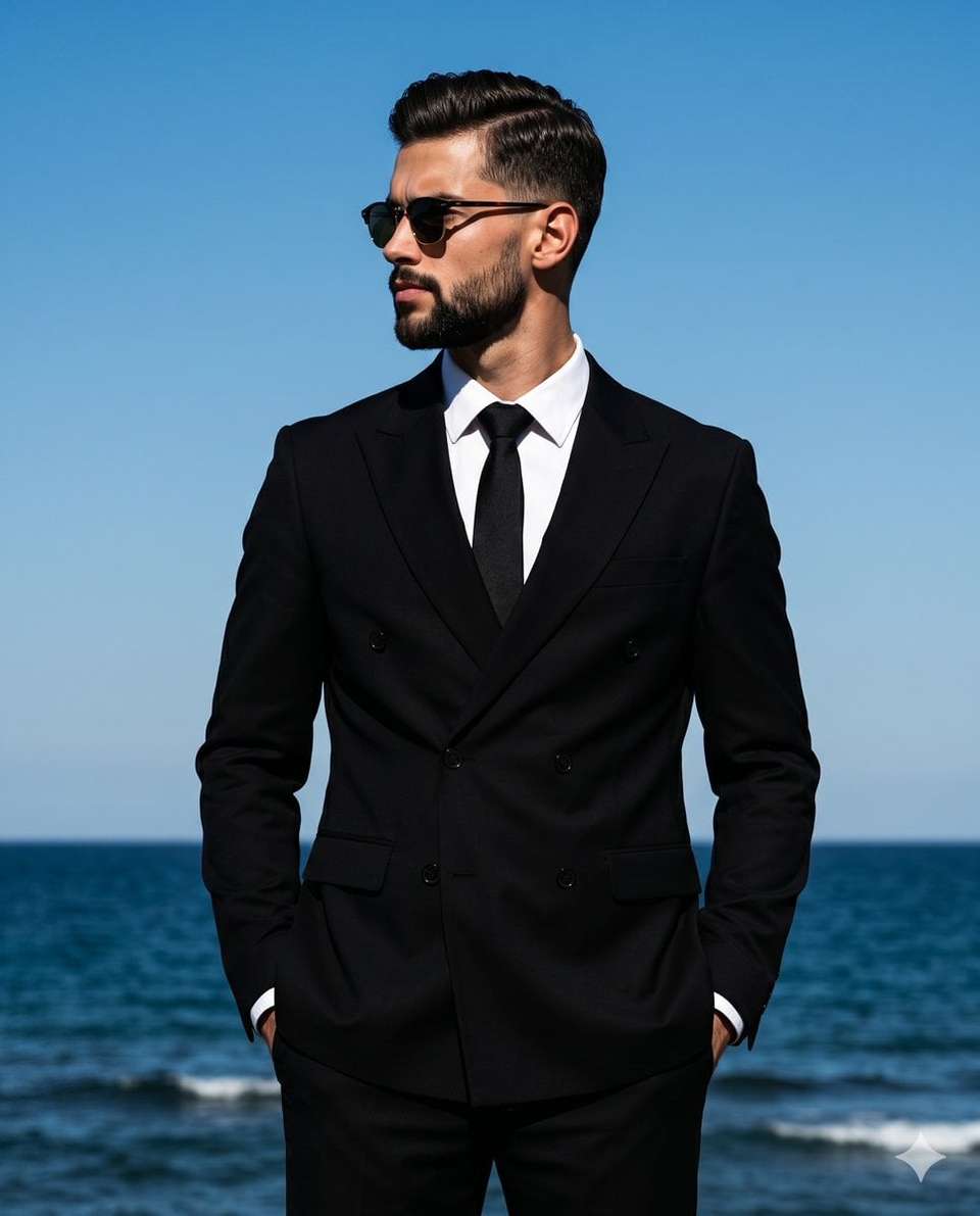 Sophisticated Man Coastal Editorial Fashion Photo