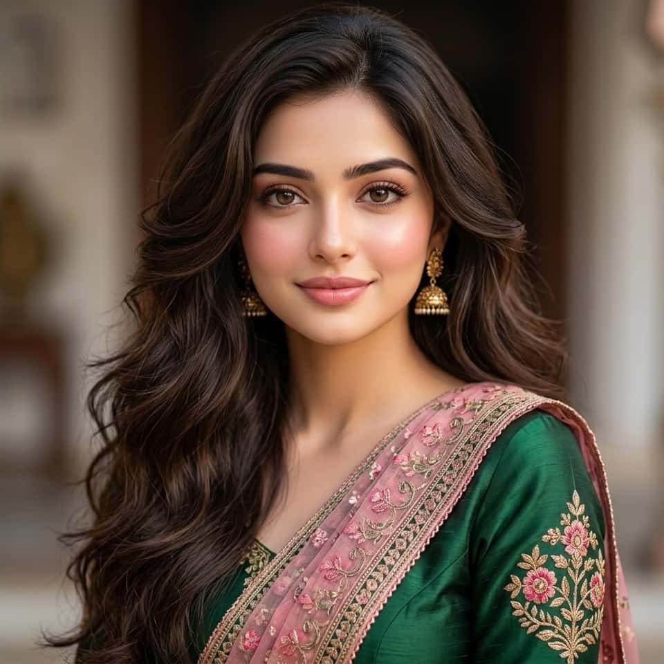 South Asian Woman Portrait Traditional Attire