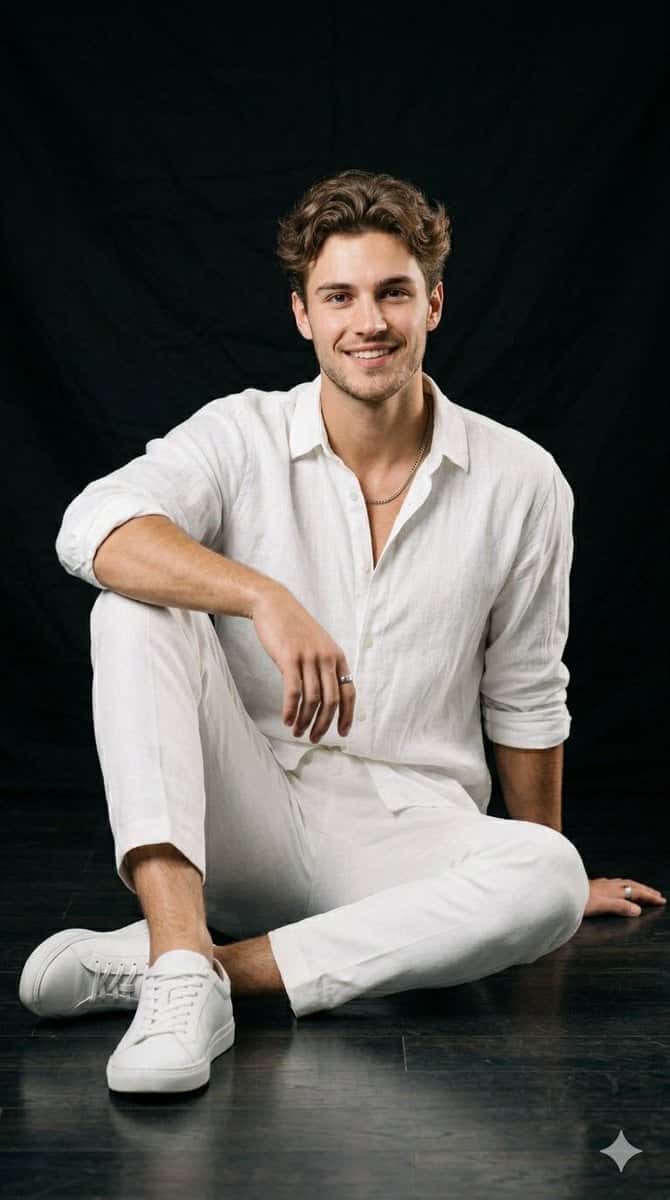 Studio Portrait Template Handsome Man