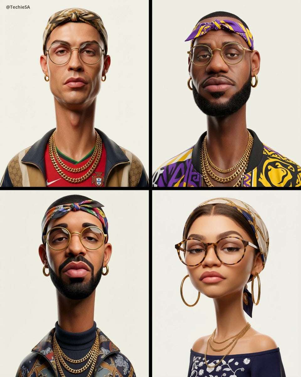 Stylized 3D Caricature Character Portrait