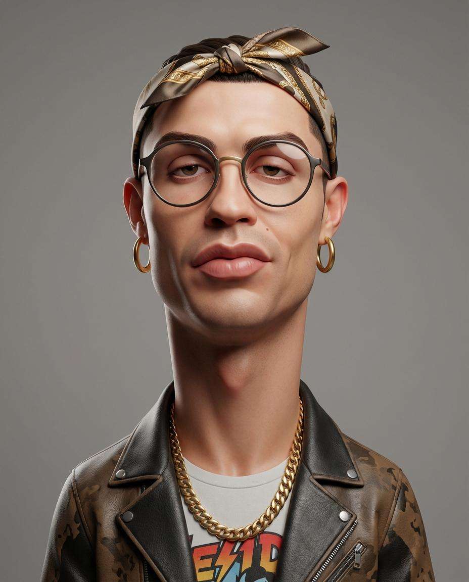 Stylized 3D Caricature Character Portrait