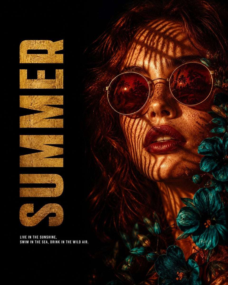 Summer Editorial Poster Template