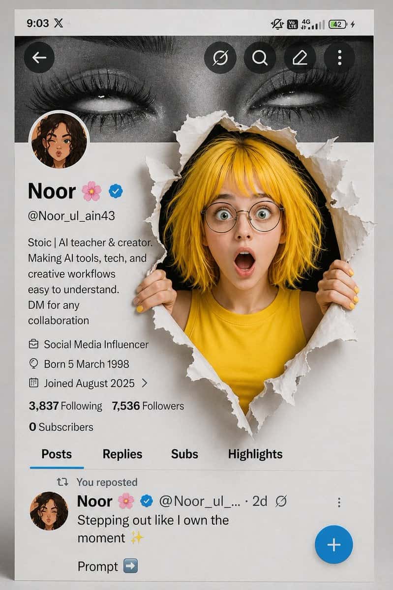 Surprised Woman Social Media Breakout AI Art