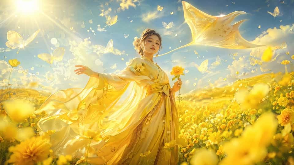 Surreal Floral Woman AI Image Prompt