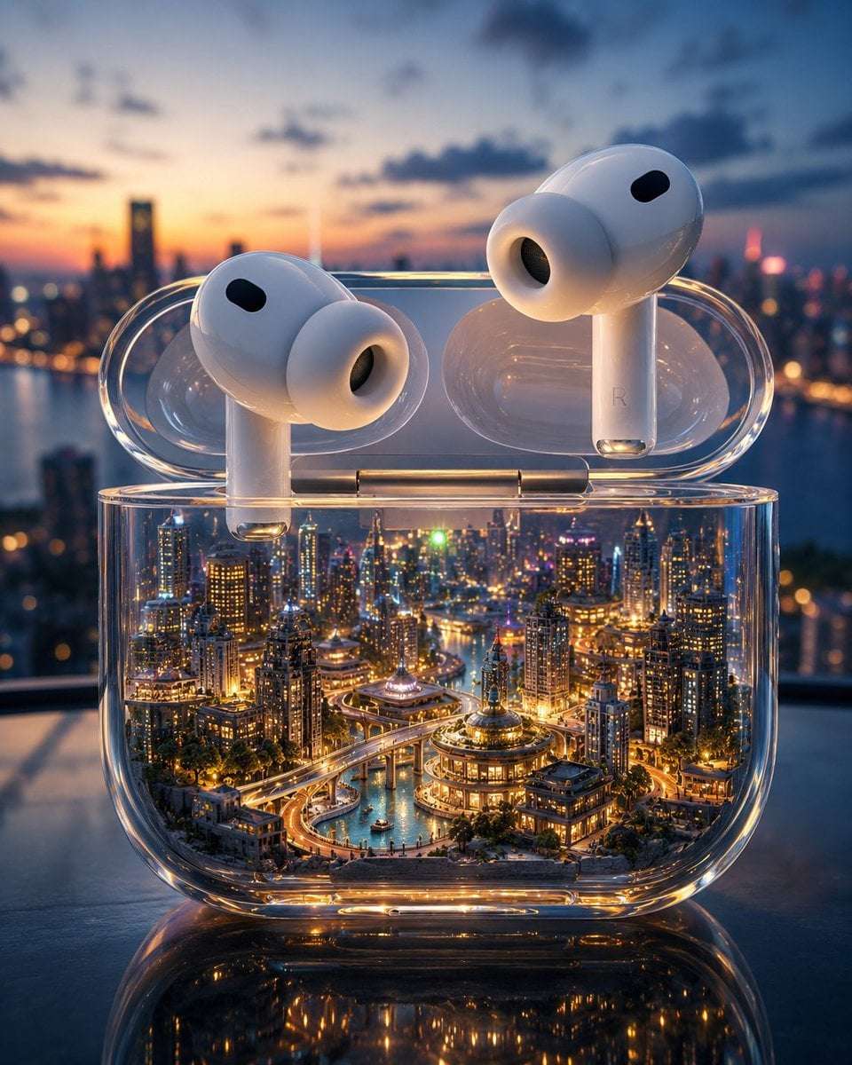 Surreal Miniature City Product Ad